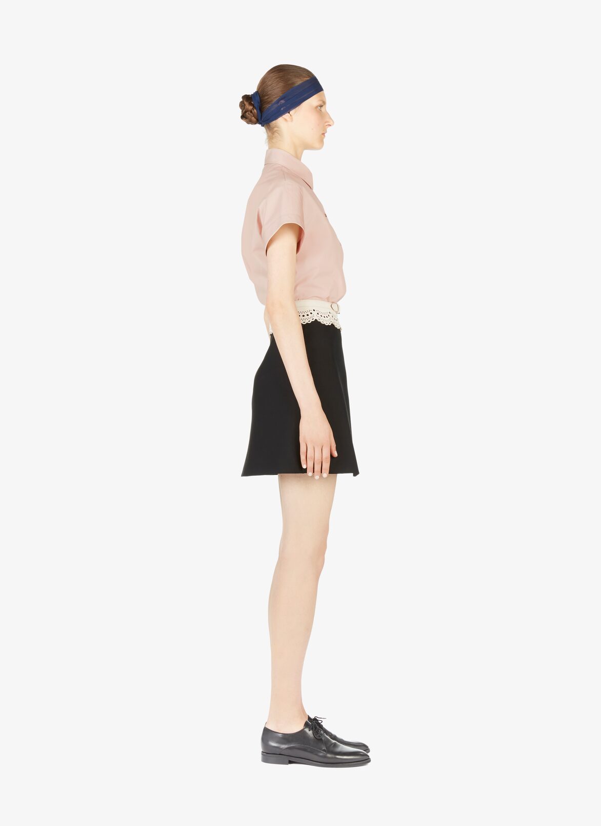 Short-Sleeved Japanese Poplin Shirt ALAÏA GRAY SHORT-SLEEVED JAPANESE POPLIN SHIRT